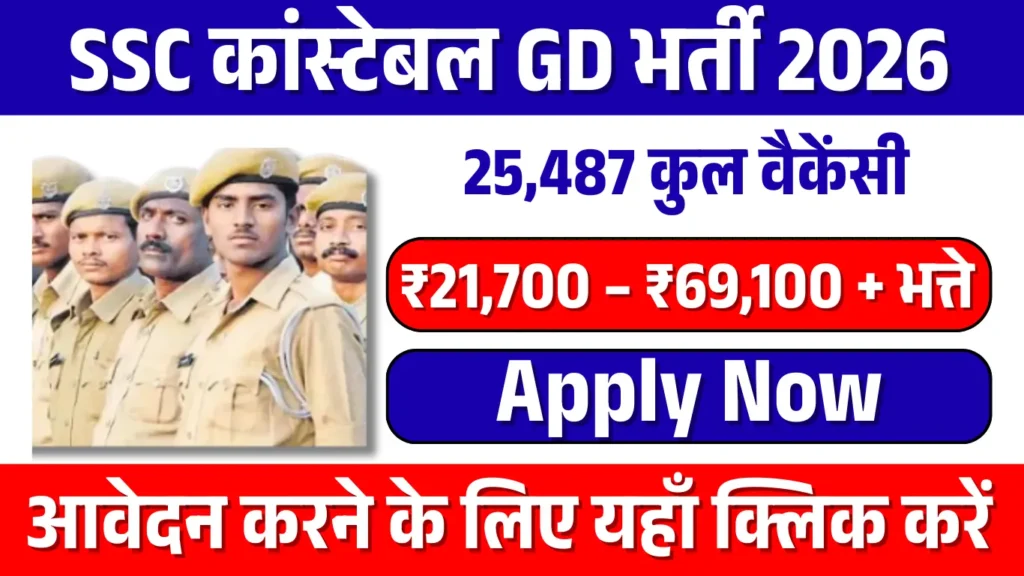SSC Constable GD Recruitment 2026Apply Now