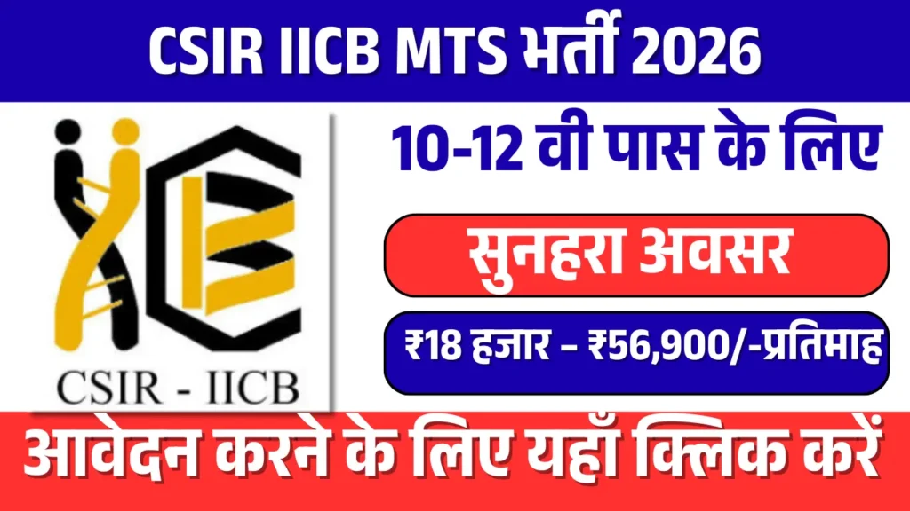CSIR IICB MTS Recruitment 2026