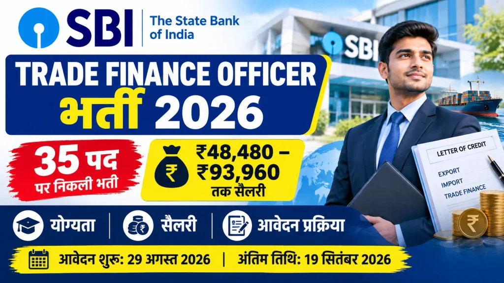 SBI Trade Finance Officer Recruitment 2026